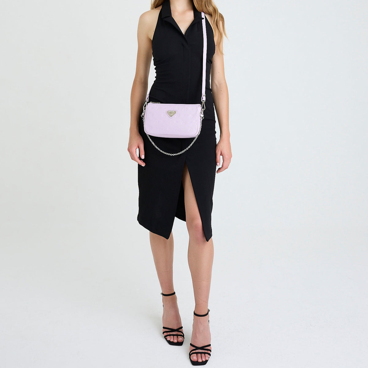 ZELL | Borsa a tracolla stampata lilla/argento - FULL BODY