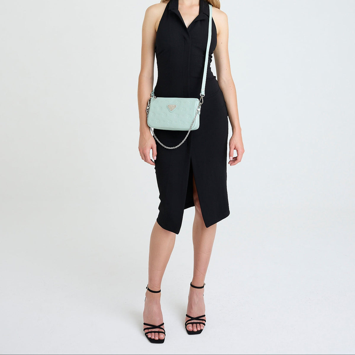 ZELL | Borsa a tracolla stampata aquamarine/argento - FULL BODY