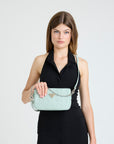 ZELL | Umhängetasche stampato aquamarine/silber - ON BODY