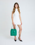 NYON | Pochette Stampato vert menthe/doré