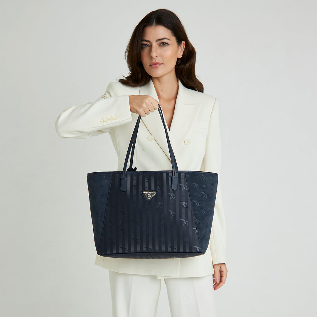 BERN | Shopper Velour space blau/silber - ON BODY