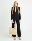 INDIAN SUMMER | Shopper Velours vanilla beige/silber - full body