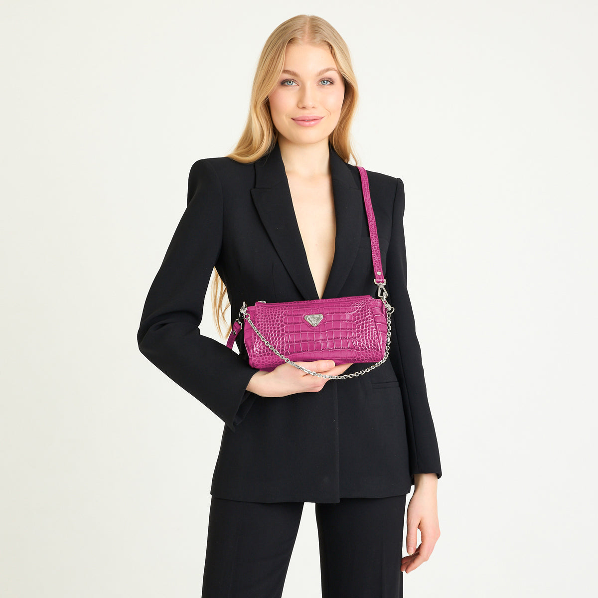 ANDEER | Clutch Blush Pink/Silber