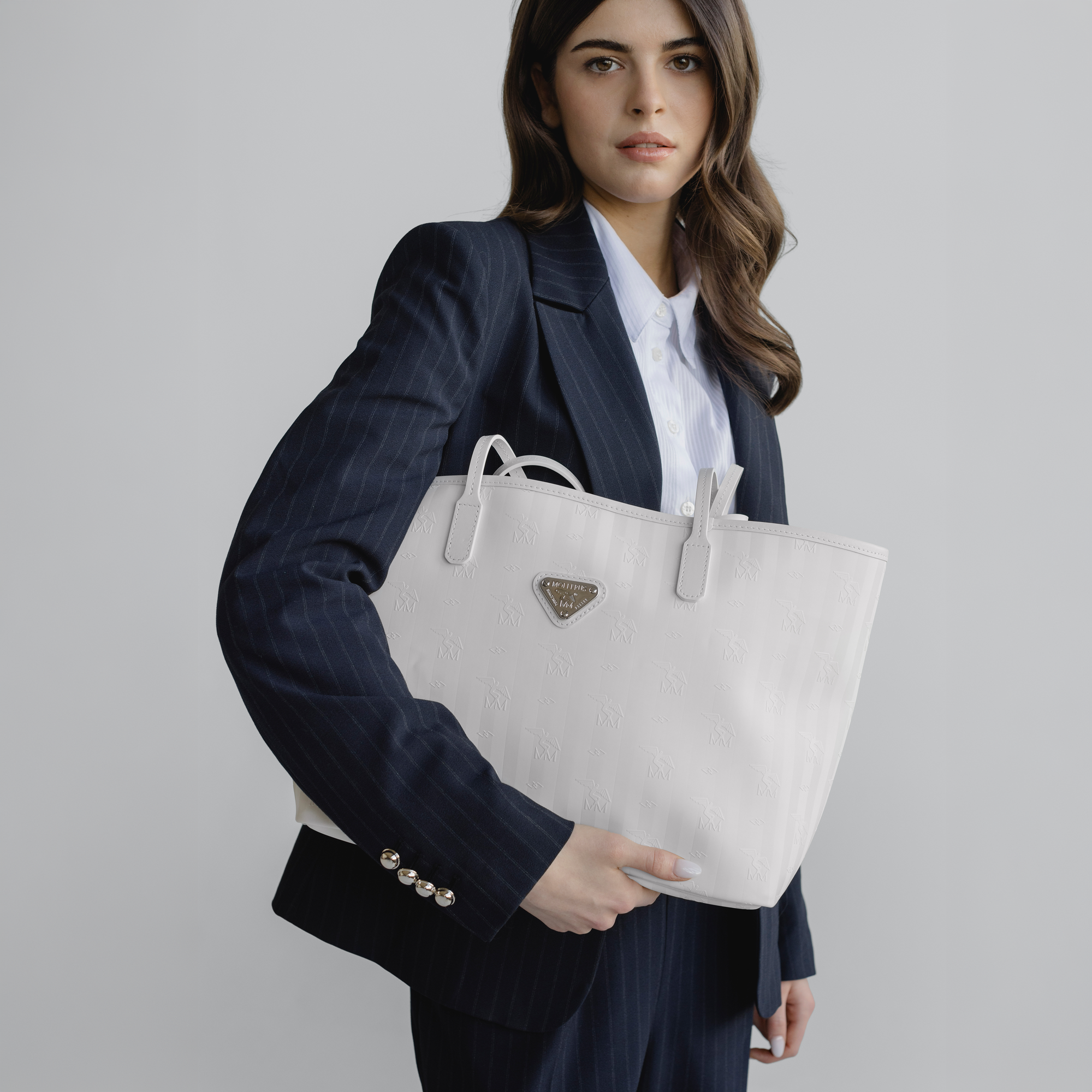 BERN | Shopper snow weiss/silber - detail 