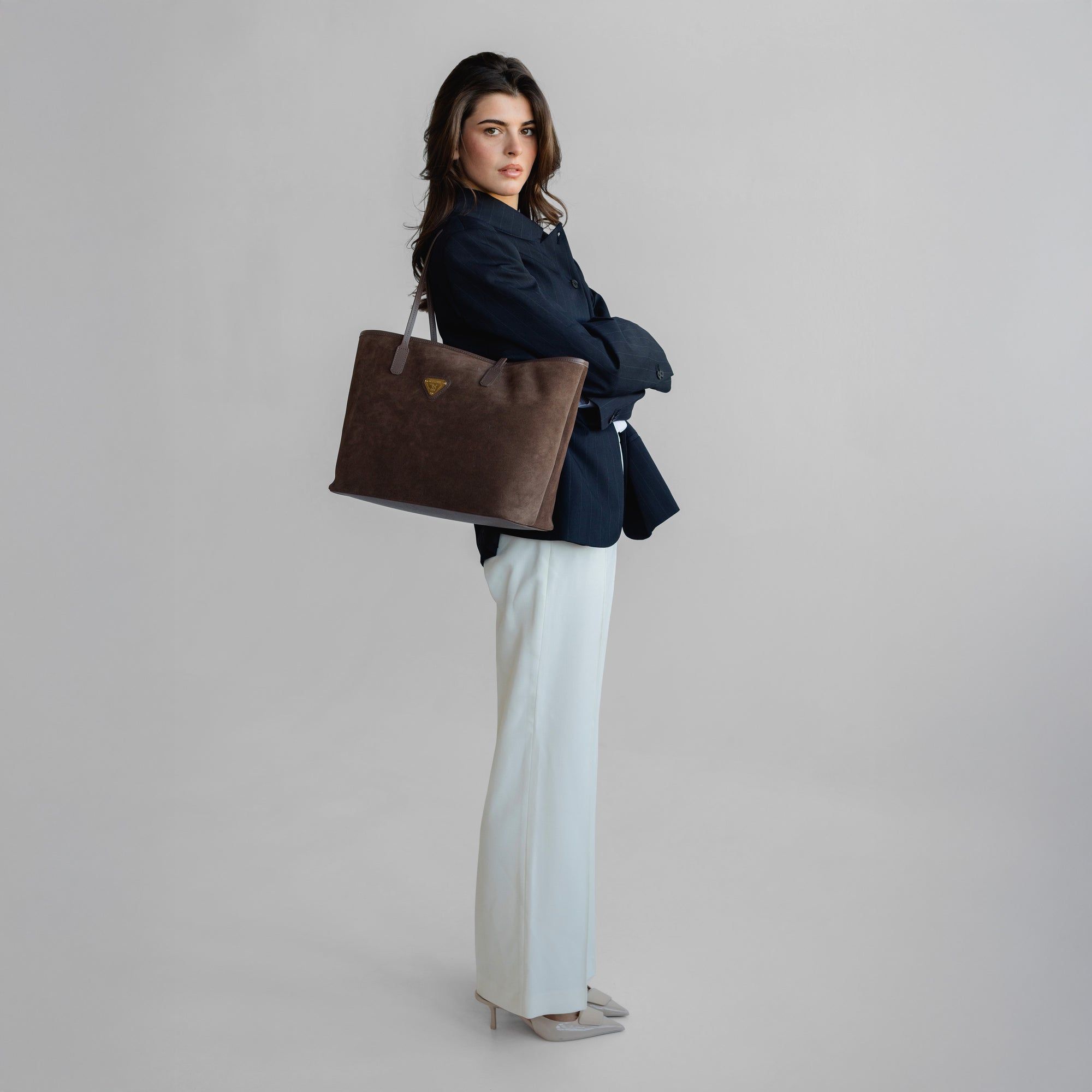 BERN | Shopper Wildleder braun/gold - full body