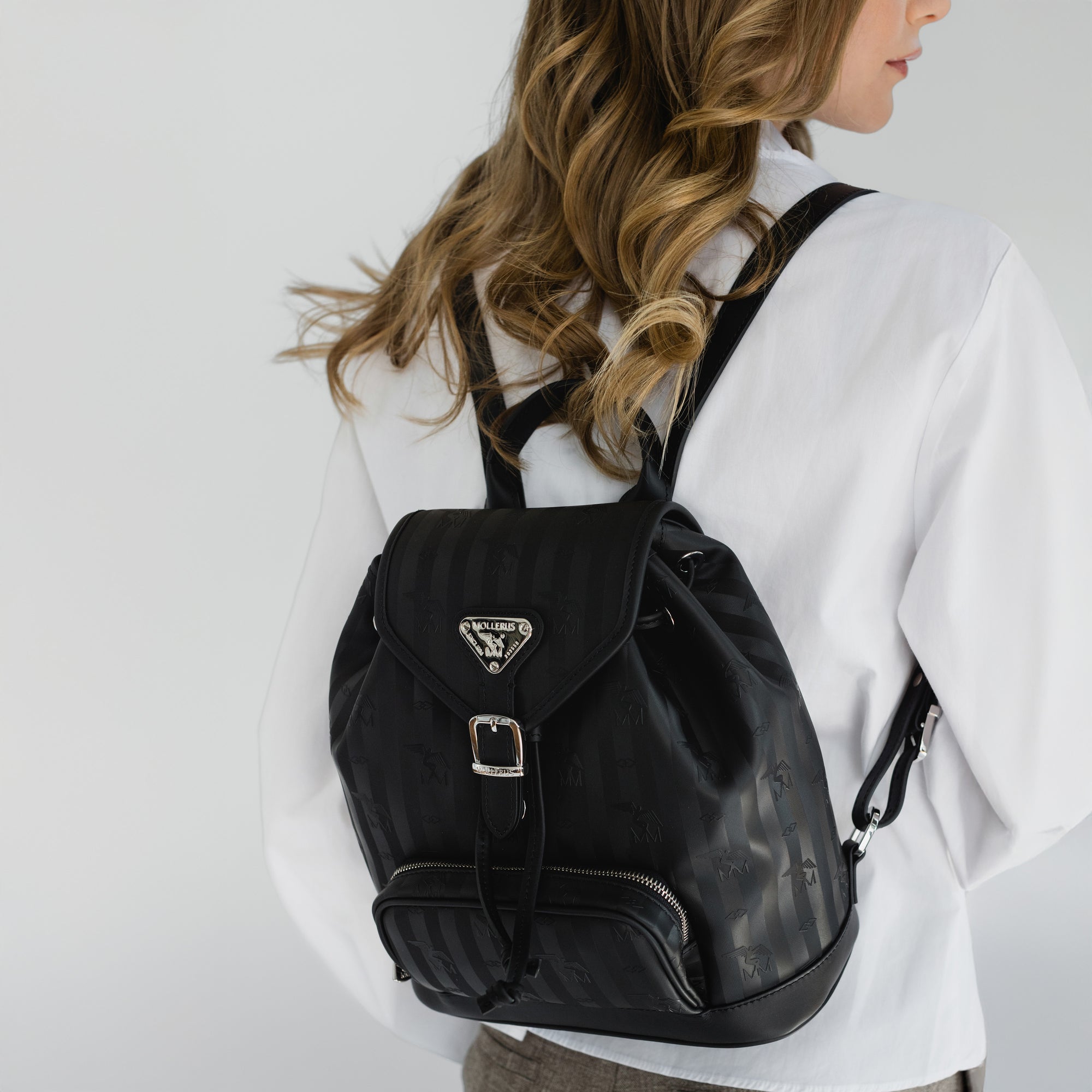 BRUGG | Rucksack classic schwarz/silber - detail 