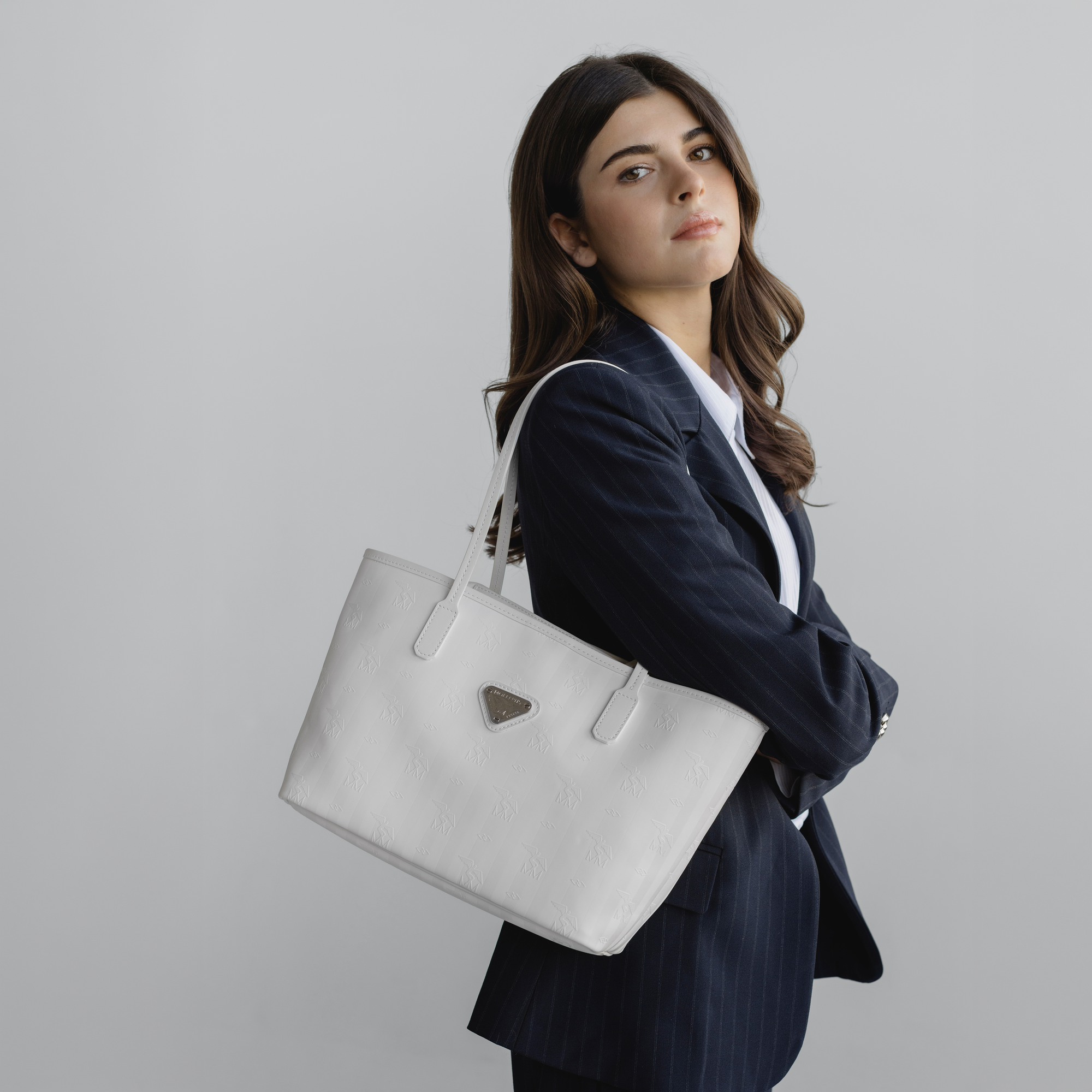 GENF | Shopper snow weiss/silber - detail 