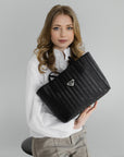 GENF | Shopper classic schwarz/silber - close up 