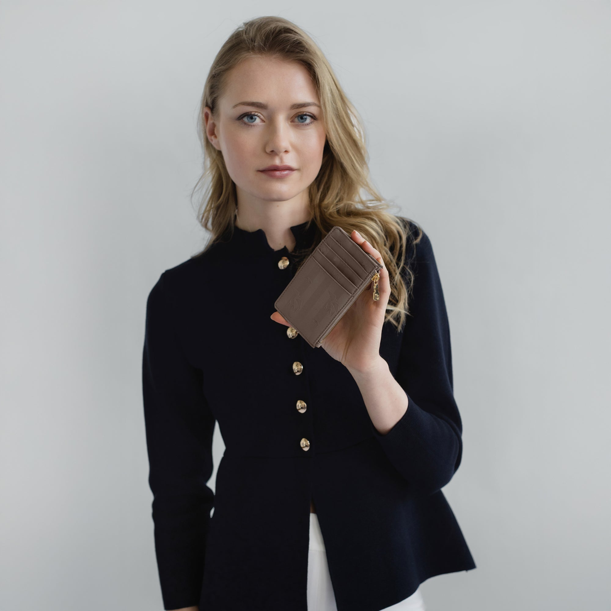 GY | Portemonnaie taupe grau/gold - on body