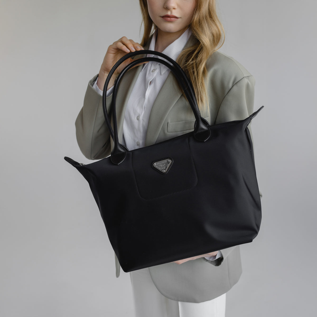 INTERLAKEN | Shopper Nylon classic schwarz/silber - detail