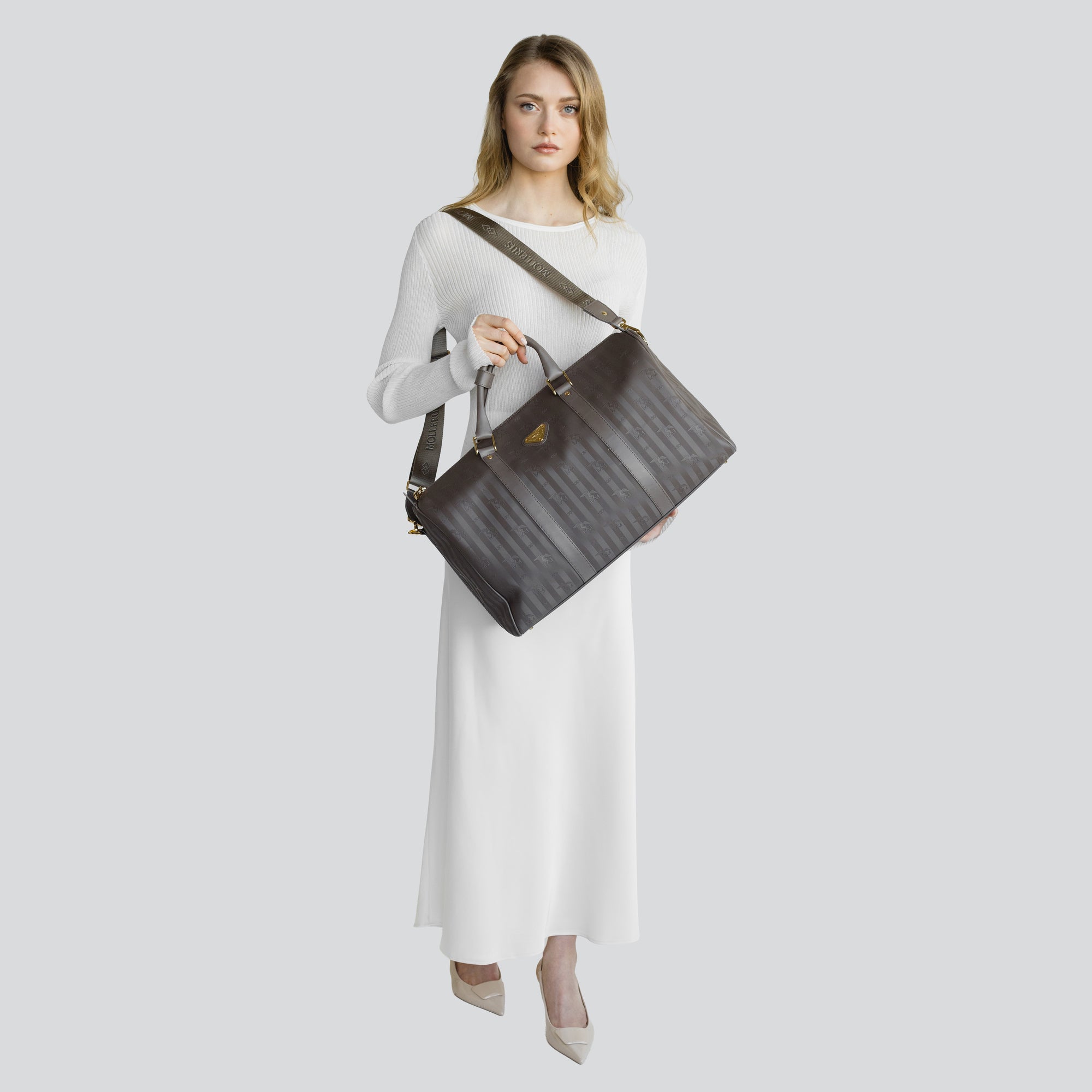MADRID | Reisetasche fango/braun gold - full body 