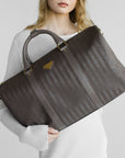 MADRID | Reisetasche fango/braun gold - detail