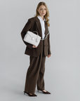 MARLY | Umhängetasche snow white/silber - full body 