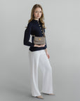 PIZY | Umhängetasche taupe grau/gold