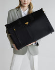 Seefeld | Reisetasche Nylon classic schwarz/gold - detail