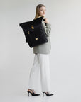 SOLOTHURN | Rucksack Nylon classic schwarz/gold - full body