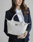 WENGEN | Shopper pearl weiss/silber - detail on body 