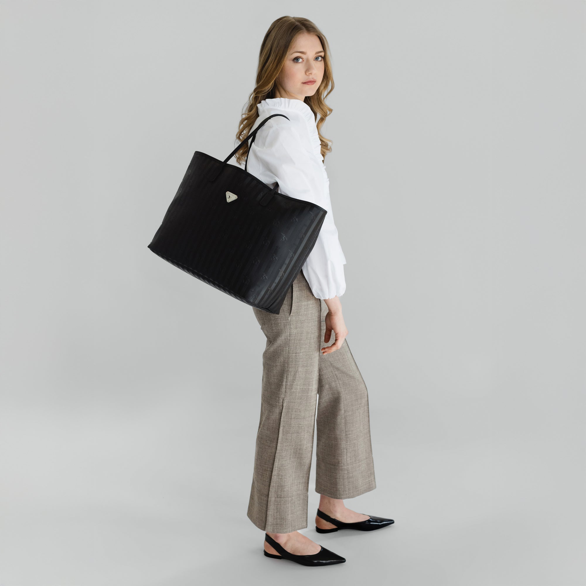 ZUERICH | Shopper classic schwarz/silber - full body 