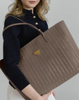 ZUERICH | Shopper taupe grau/gold - detail 