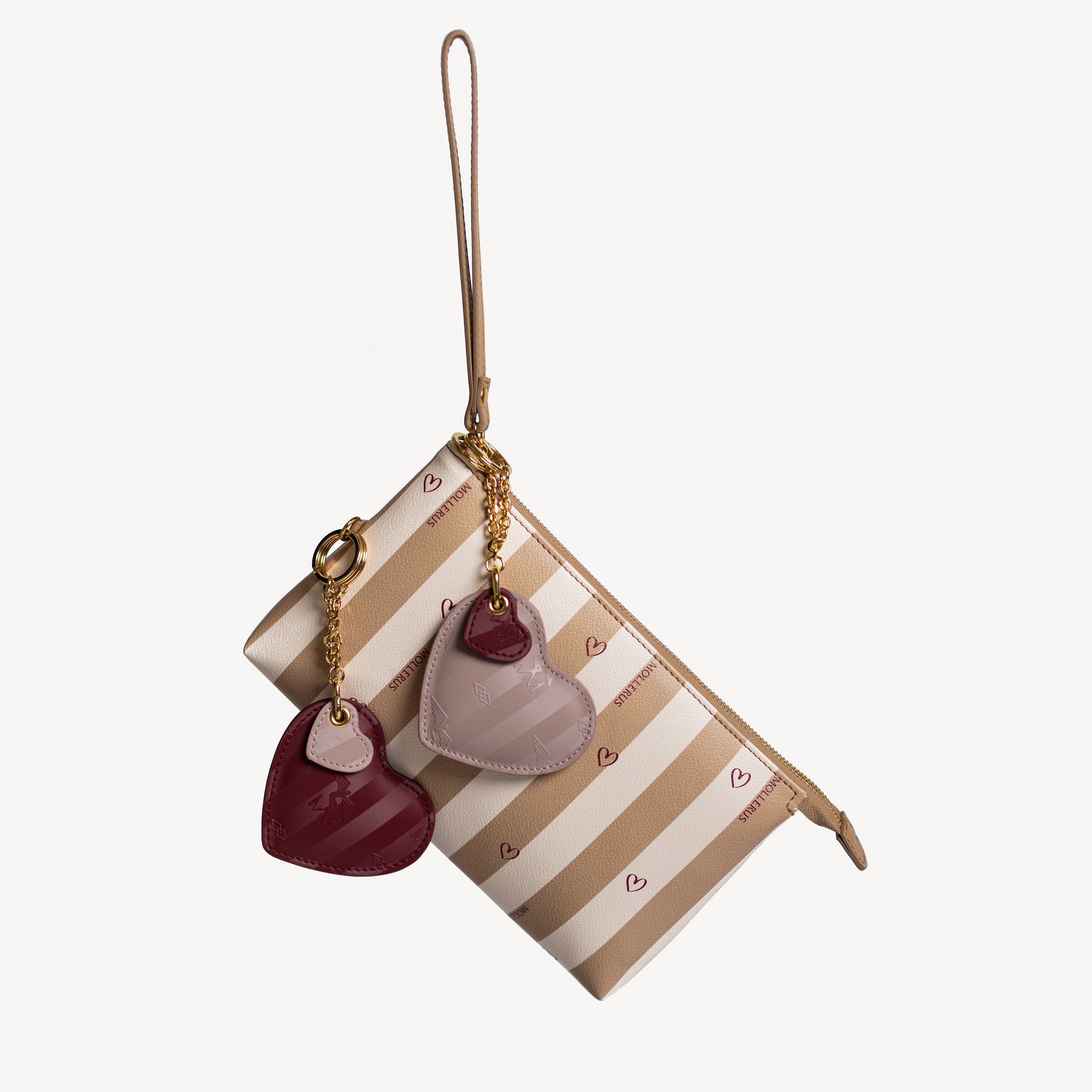 PIZOL | Necessaire cappuccino beige gold Special Edition