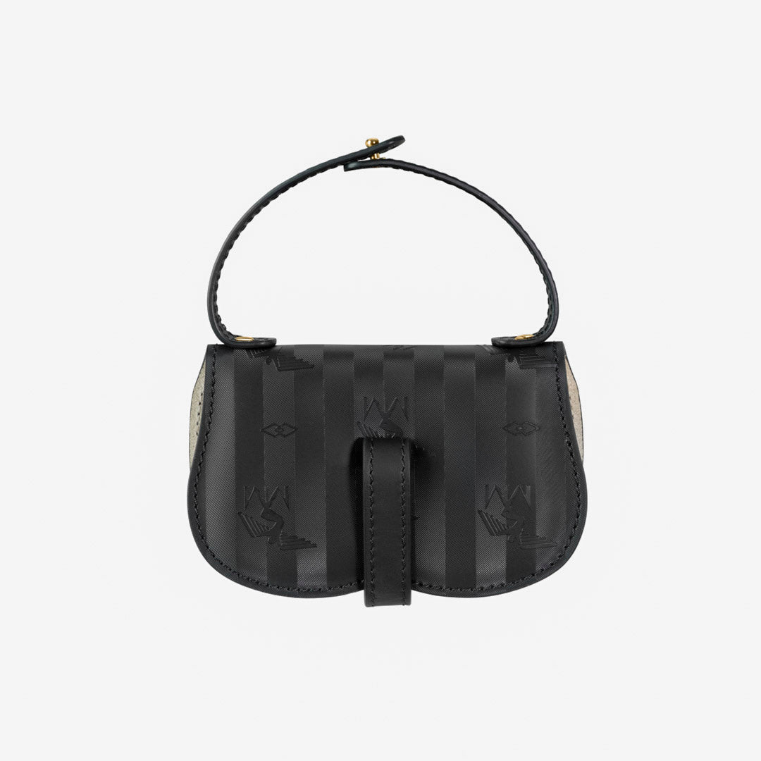 PIZ LINARD | Brillenentui schwarz/gold - FRONTAL