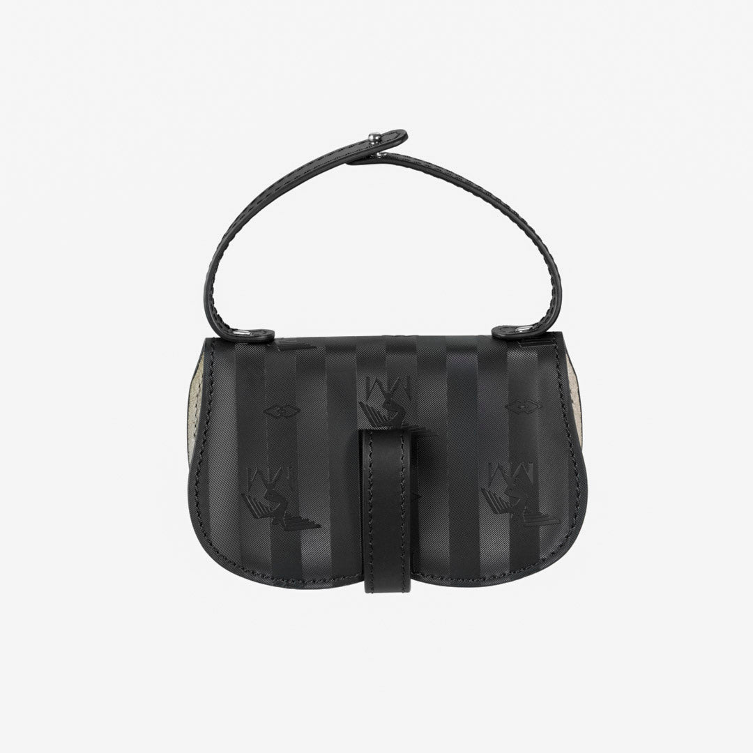 PIZ LINARD | Brillenentui schwarz/silber - FRONTAL