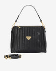 NODS | Schultertasche classic schwarz/gold - frontal