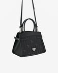 KAISERSTUHL | Handtasche classic schwarz/silber - SEITLICH