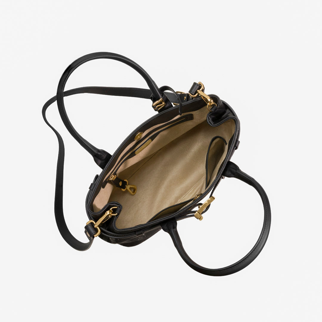 WITTNAU | Handtasche classic schwarz/gold - innen