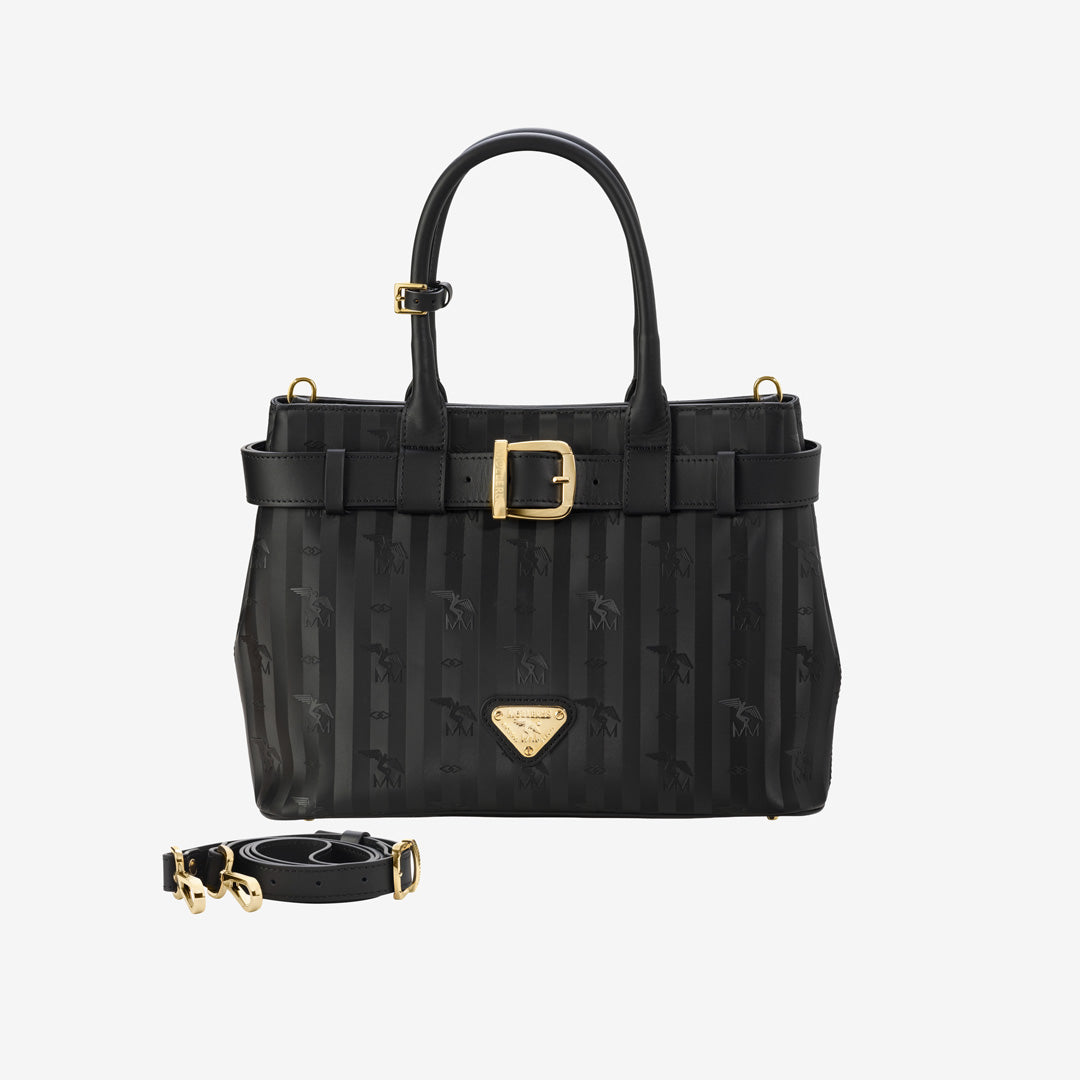 WITTNAU | Handtasche classic schwarz/gold - frontal