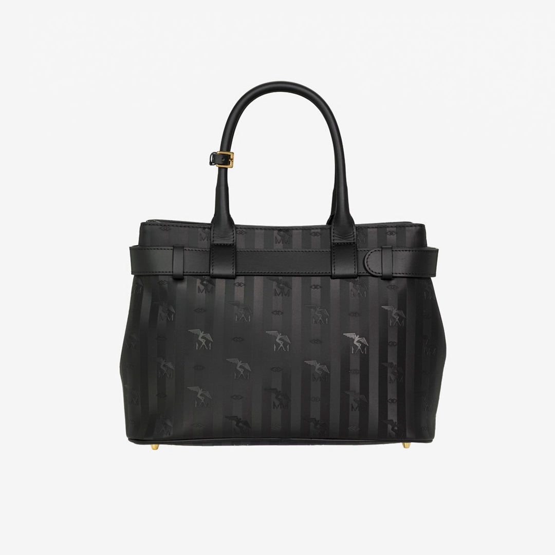 WITTNAU | Handtasche classic schwarz/gold - von hinten