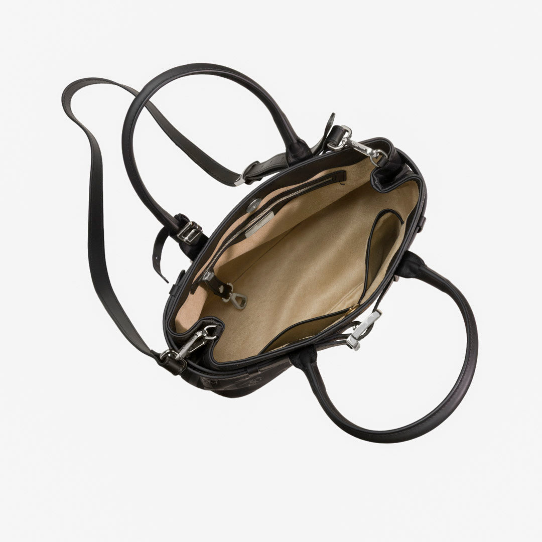 WITTNAU | Handtasche classic schwarz/silber - VON OBEN