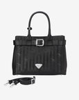 WITTNAU | Handtasche classic schwarz/silber - FRONTAL