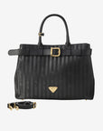 WOHLEN | Handtasche classic schwarz/gold - frontal