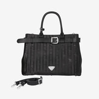 WOHLEN | Handtasche classic schwarz/silber