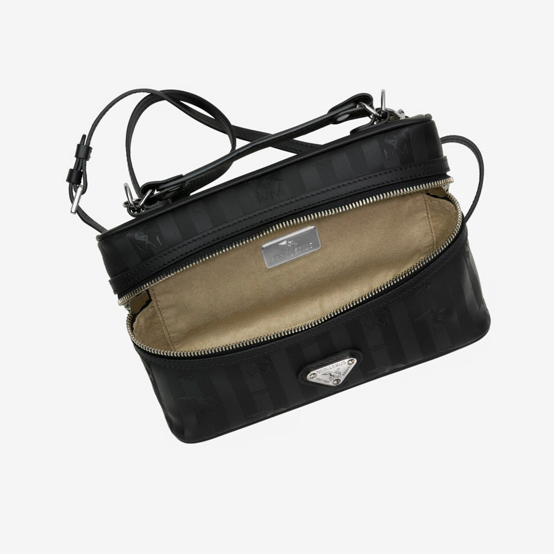MOUTIER | Umhängetasche classic schwarz/silber - OBEN