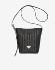 AUSWIL | Beuteltasche classic schwarz/silber - FRONTAL 