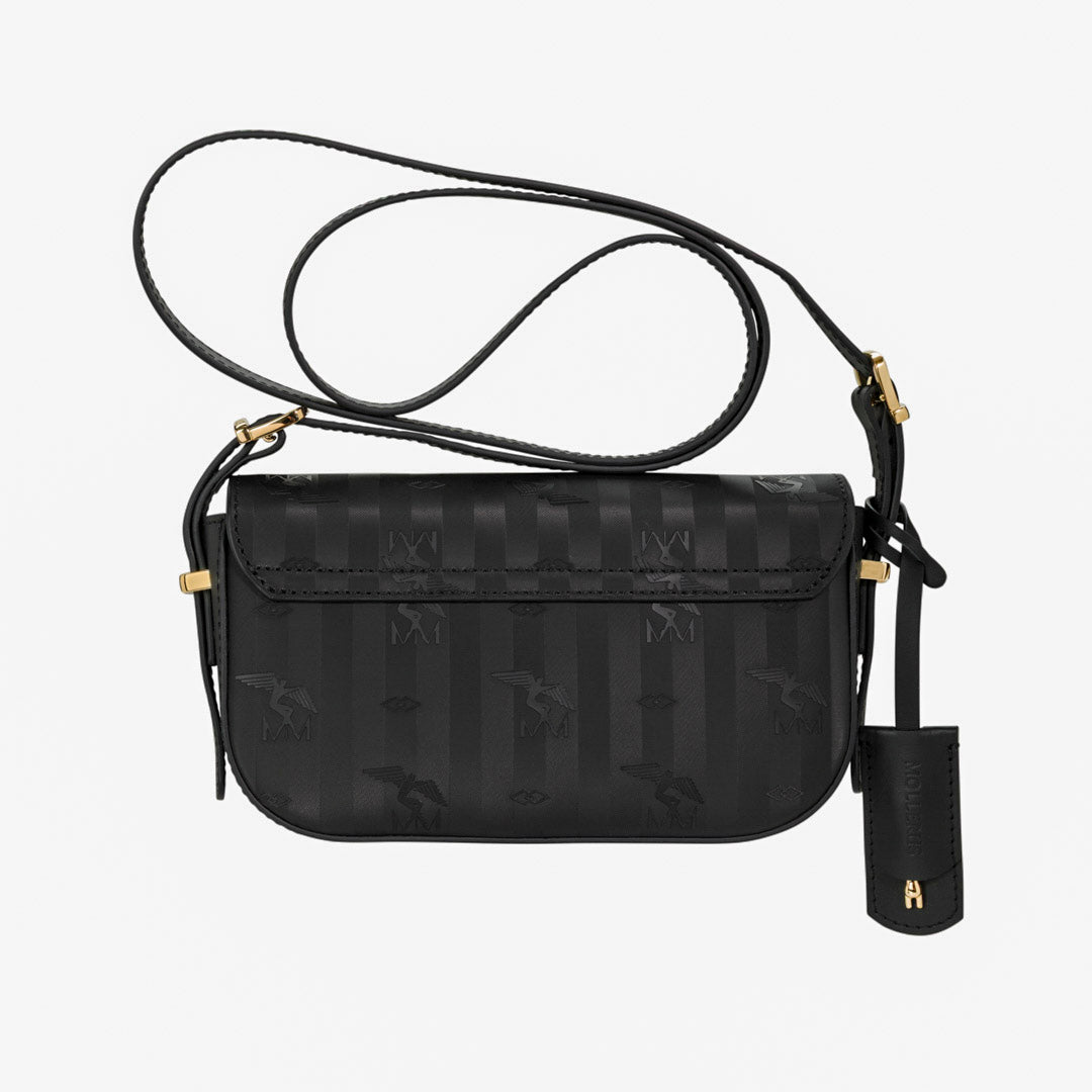 BULLE | Umhängetasche classic schwarz/gold - hinten