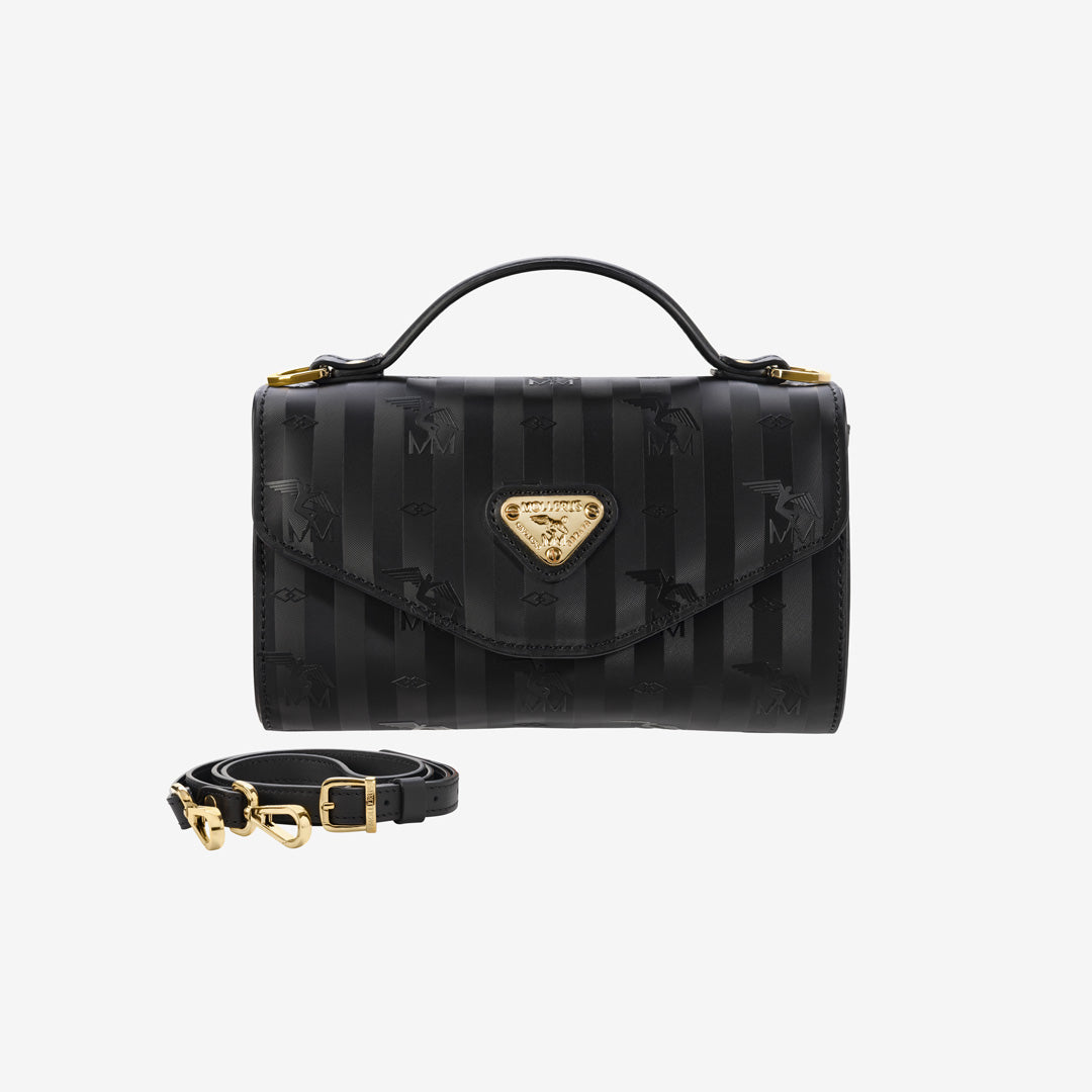 SAAS FEE | Umhängetasche classic schwarz/gold - frontal