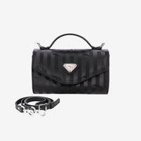 SAAS FEE | Classic shoulder bag, black/silver