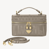 MOUTIER | Shoulder bag taupe gray/gold