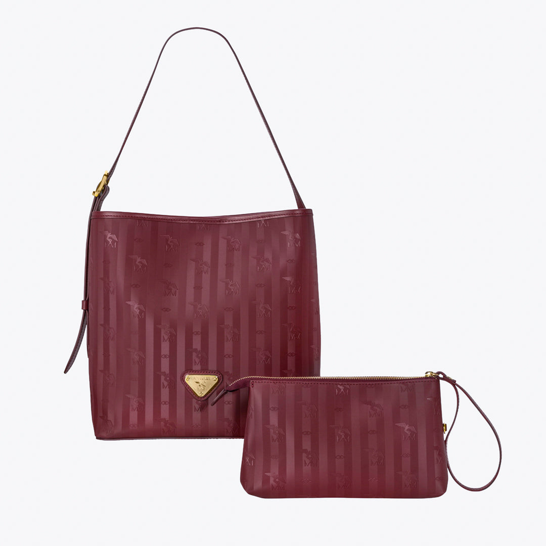 BANNWIL | Beuteltasche antik rot/gold - frontal