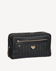 GURTEN | Necessaire classic schwarz/gold - SEITLICH