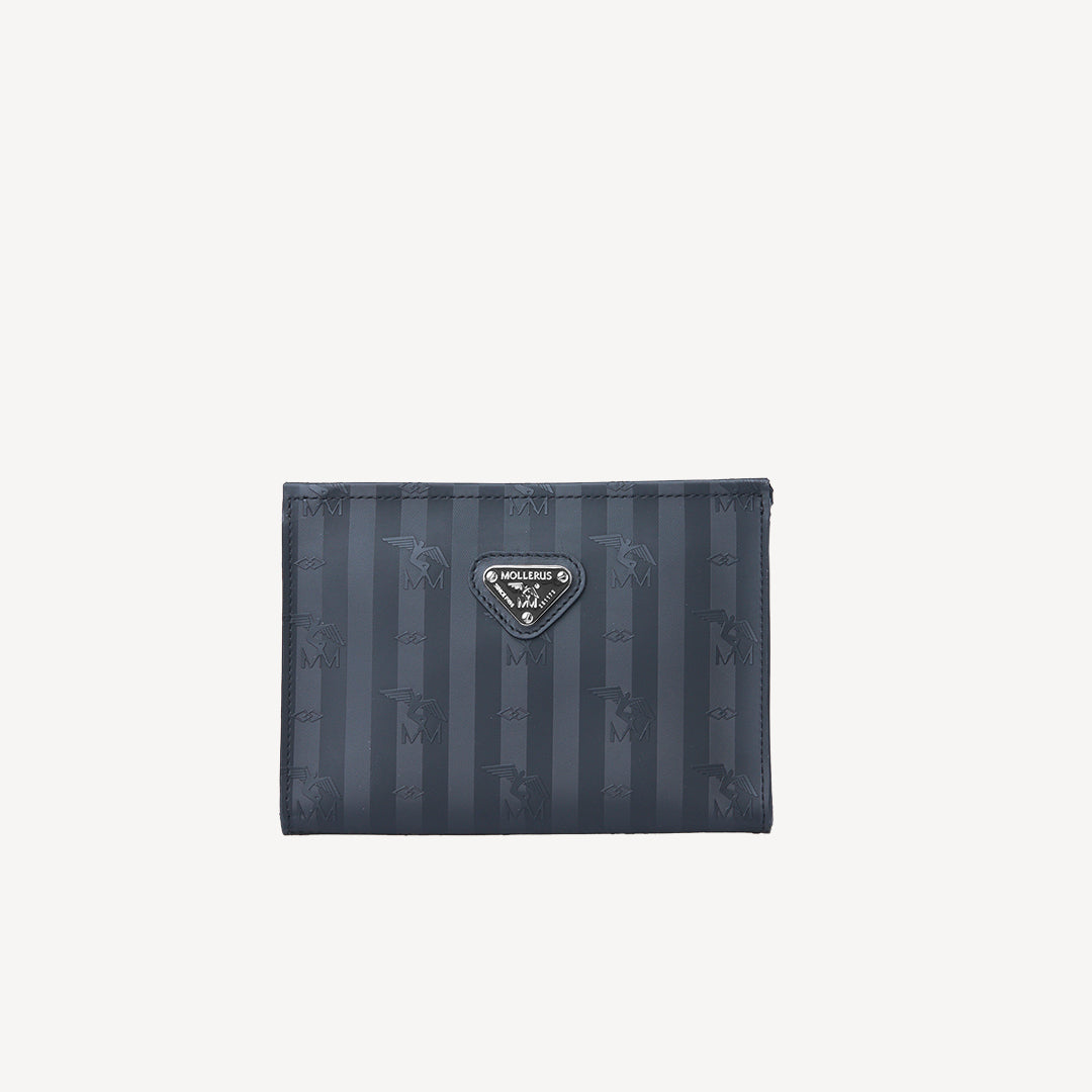 BASODINO | Necessaire classic schwarz/silber - FRONTAL