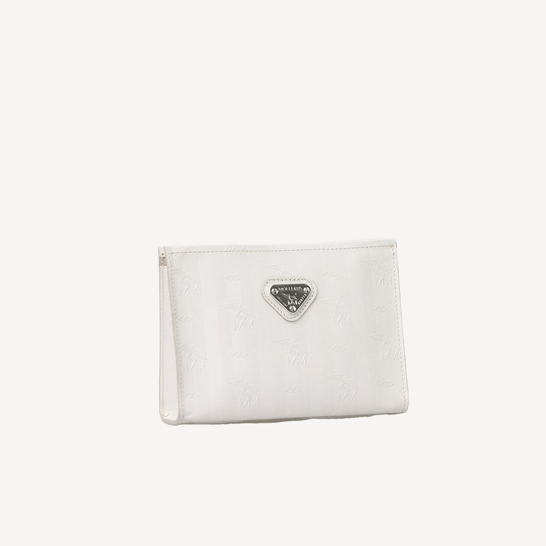 BASODINO | Necessaire pearl weiss/silber - FRONTAL