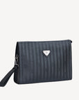 ETOY | Necessaire classic nero/argento - LATERALE