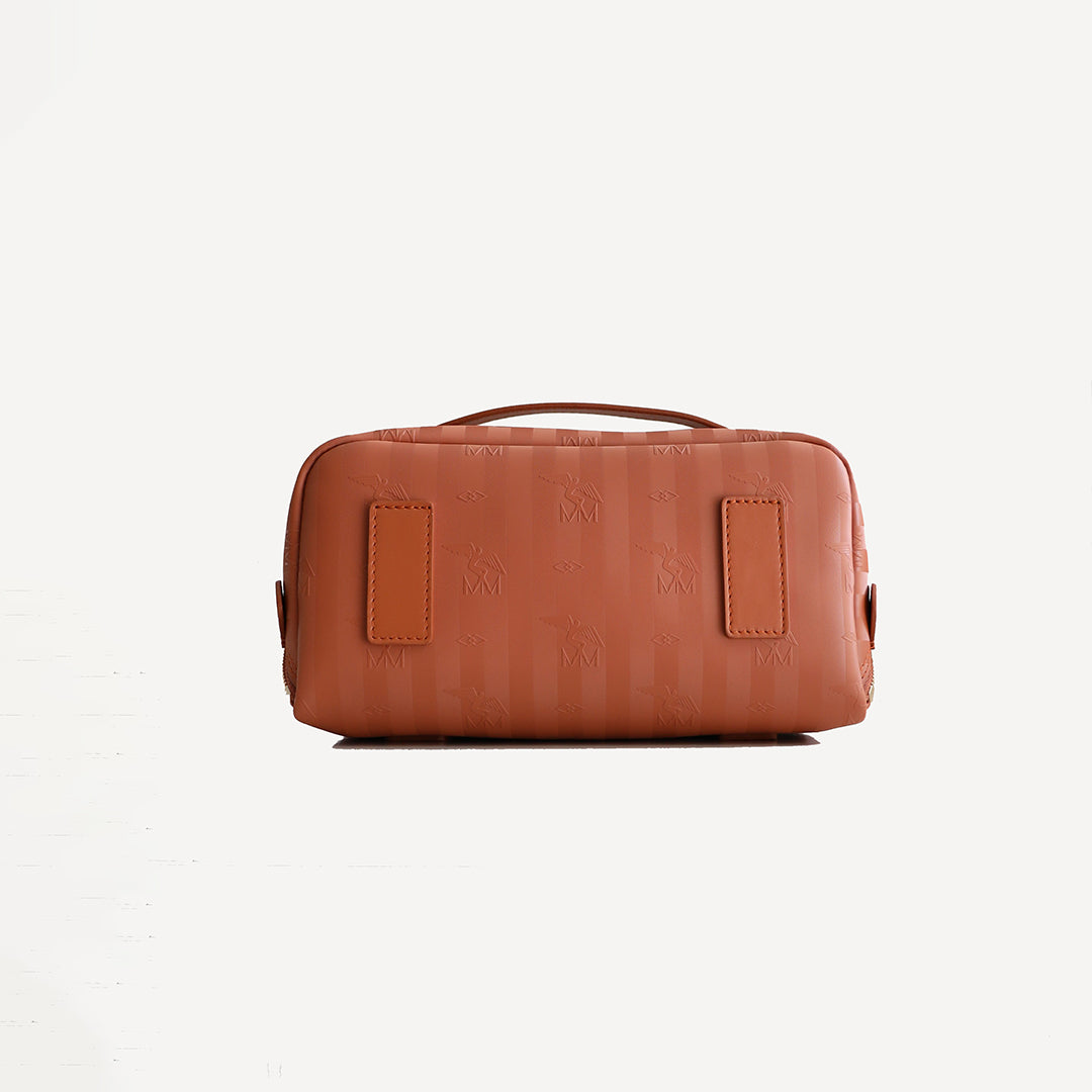 SERVAZ | Necessaire sahara braun/gold- VON HINTEN