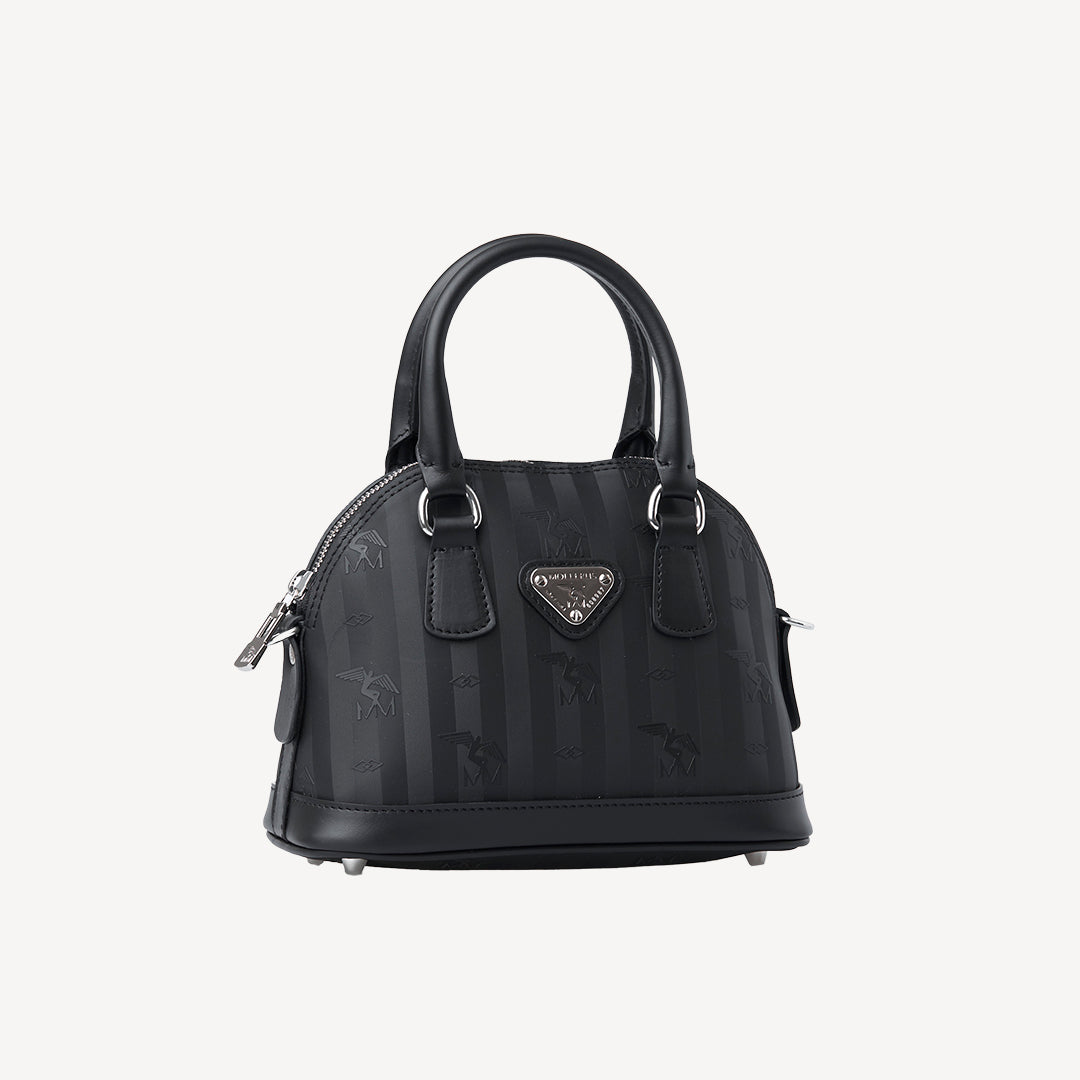 OETWIL | Handtasche classic schwarz/silber - SEITLICH