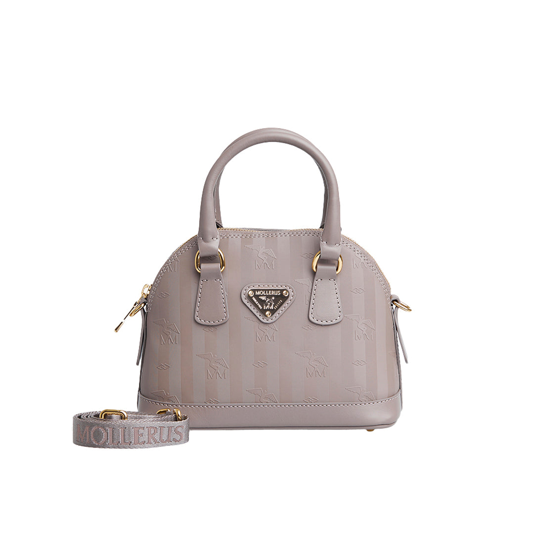 OETWIL | Handtasche taupe grau/gold - frontal