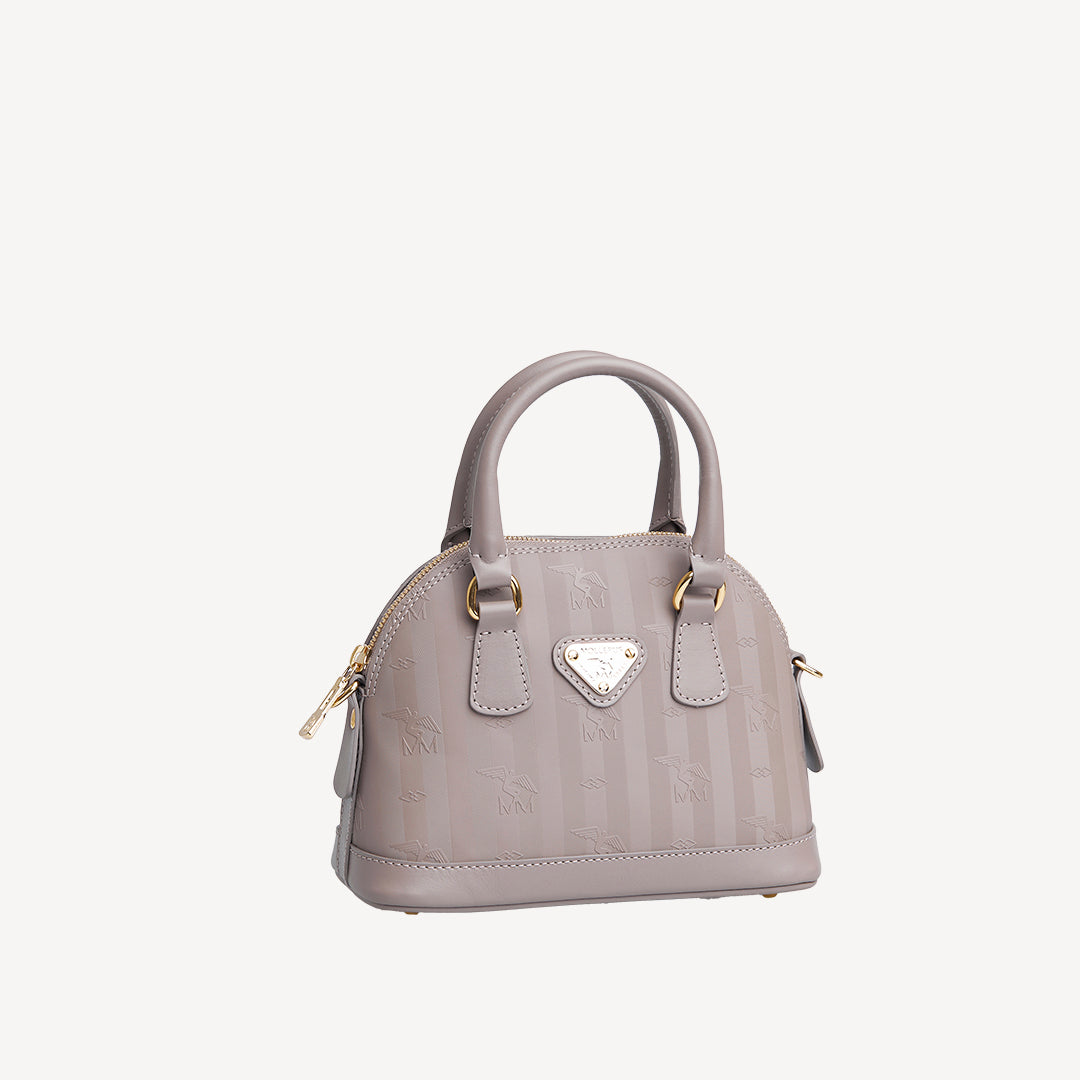 OETWIL | Handtasche taupe grau/gold - SEITLICH